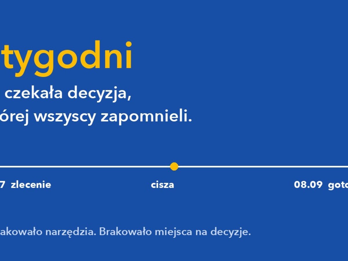 Oś czasu od 19 lipca do 8 września z napisem siedem tygodni